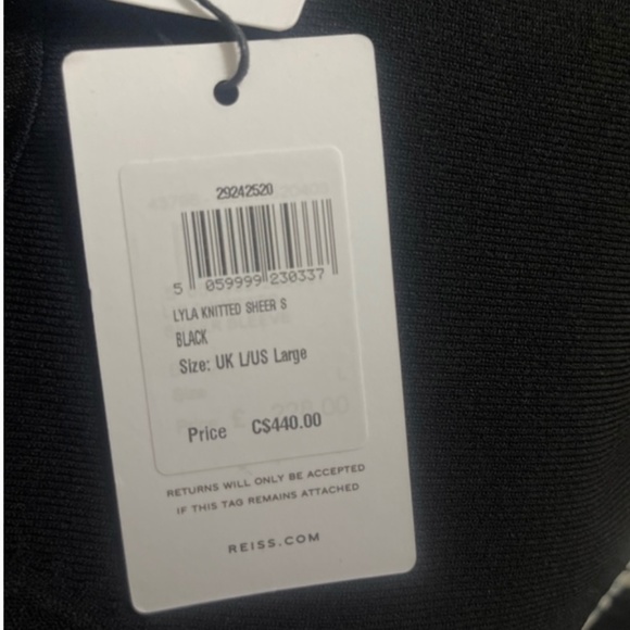 Reiss Lyla Sheer & Knit Dress NEW WITH TAG - Picture 4 of 4